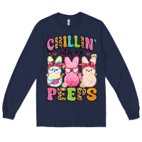 Navy chillin' with my peeps Long Sleeve Tee - Artiststas