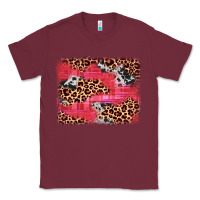 Burgundy valentine's day cowhide leopard background Classic Tee - JahusDesignShop