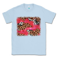 Dusty Blue valentine's day cowhide leopard background Classic Tee - JahusDesignShop