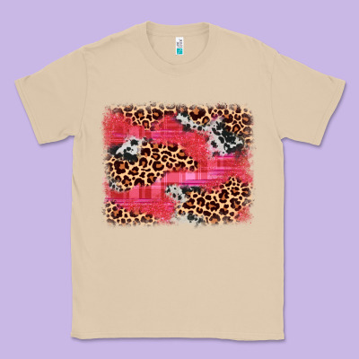 Valentine's Day Cowhide Leopard Background Classic Tee Designed By Jahusdesignshop