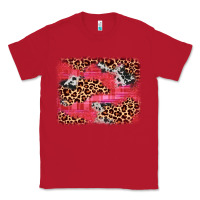 Red valentine's day cowhide leopard background Classic Tee - JahusDesignShop