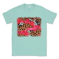Seafoam valentine's day cowhide leopard background Classic Tee - JahusDesignShop