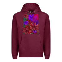 Burgundy floral pattern Premium Hoodie - JahusDesignShop