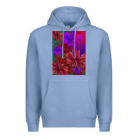 Colony Blue floral pattern Premium Hoodie - JahusDesignShop