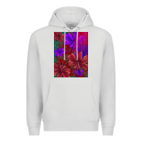 Dove Grey floral pattern Premium Hoodie - JahusDesignShop