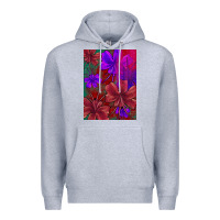 Heather Grey floral pattern Premium Hoodie - JahusDesignShop
