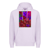 Lilac floral pattern Premium Hoodie - JahusDesignShop