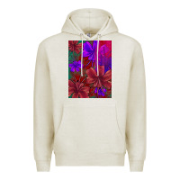 Oatmeal Heather floral pattern Premium Hoodie - JahusDesignShop