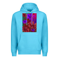 Ocean Blue floral pattern Premium Hoodie - JahusDesignShop