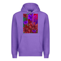Purple floral pattern Premium Hoodie - JahusDesignShop