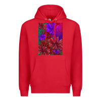 Red floral pattern Premium Hoodie - JahusDesignShop