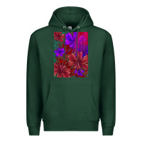 Sports Green floral pattern Premium Hoodie - JahusDesignShop