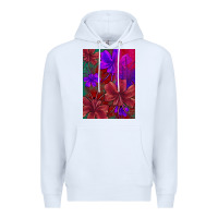 White floral pattern Premium Hoodie - JahusDesignShop