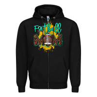 Black Football Mom Mother's Day Zipper Hoodie - HowdyJamesFarm