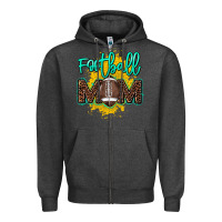 Charcoal Heather Football Mom Mother's Day Zipper Hoodie - HowdyJamesFarm