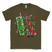 Army Green jesus fills my cup psalm 25 5 Classic Tee - MaliasSmallBusiness