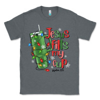 Charcoal Heather jesus fills my cup psalm 25 5 Classic Tee - MaliasSmallBusiness