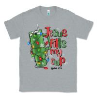 Heather Grey jesus fills my cup psalm 25 5 Classic Tee - MaliasSmallBusiness