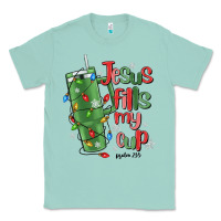 Seafoam jesus fills my cup psalm 25 5 Classic Tee - MaliasSmallBusiness