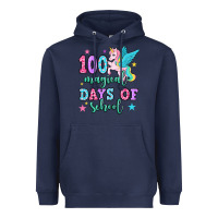 Navy hundred magical days of school unicorn Heavyweight Hoodie - OliviaCreatesArt