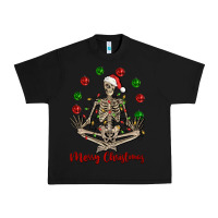 Black Merry Christmas skeleton Urban Heavy Tee - NancyCooperArtShop