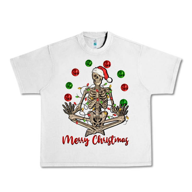 Merry Christmas Skeleton Urban Heavy Tee by NancyCooperArtShop | Teevron