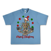 Pebble Blue Merry Christmas skeleton Urban Heavy Tee - NancyCooperArtShop
