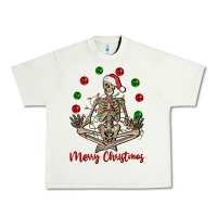 Pistachio Merry Christmas skeleton Urban Heavy Tee - NancyCooperArtShop
