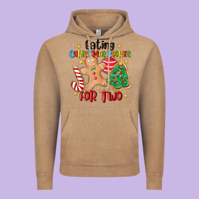 Eating Christmas Cookies For Two Vintage Hoodie Designed By Maliassmallbusiness