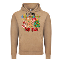 Vintage Coffee eating christmas cookies for two Vintage Hoodie - MaliasSmallBusiness