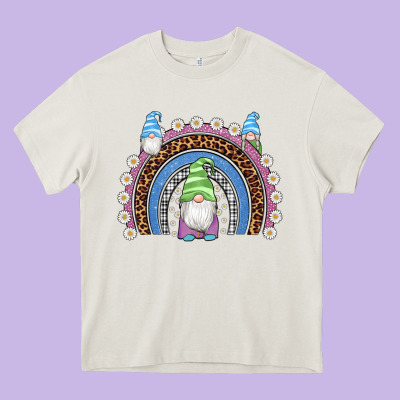 Easter Gnome Rainbow Heavy Core Tee Designed By Artiststas