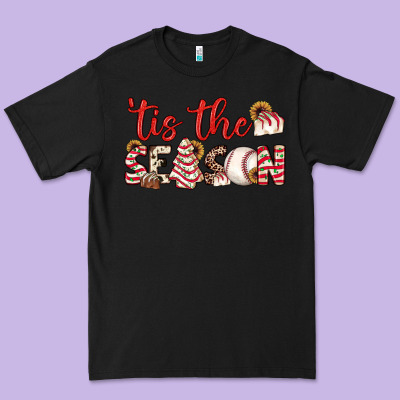 Tis The Season Baseball Little Debbie Tree Cakes Premium Tee Designed By Jahusdesignshop