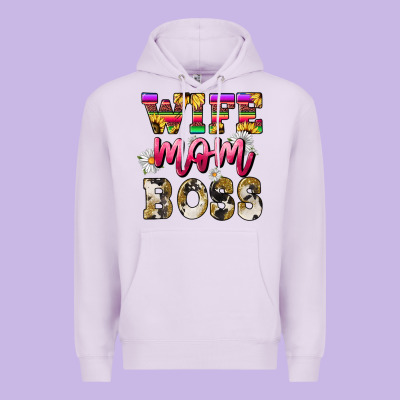 Wife Mom Boss Daisy Mother's Day Premium Hoodie Designed By Howdyjamesfarm