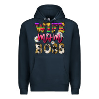 Navy Wife mom boss daisy Mother's Day Premium Hoodie - HowdyJamesFarm