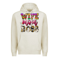 Oatmeal Heather Wife mom boss daisy Mother's Day Premium Hoodie - HowdyJamesFarm