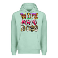 Seafoam Wife mom boss daisy Mother's Day Premium Hoodie - HowdyJamesFarm