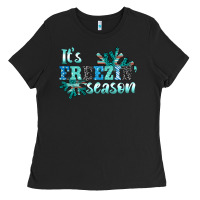 Black it's freezin' season Ladies Tee - AdoDesignShop