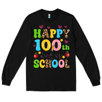 Black happy 100 th days of school Long Sleeve Tee - Artiststas