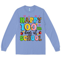 Colony Blue happy 100 th days of school Long Sleeve Tee - Artiststas