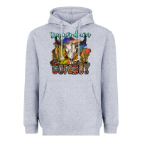 Heather Grey simmer down cowboy Heavyweight Hoodie - OliviaCreatesArt