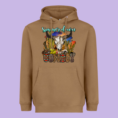 Simmer Down Cowboy Heavyweight Hoodie Designed By Oliviacreatesart