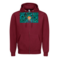 Burgundy wizard boy and mouse Zipper Hoodie - TumblerDesignByShophia