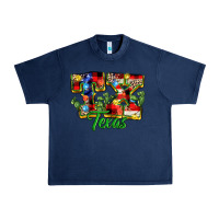 Navy Christmas Texas Urban Heavy Tee - MaliasSmallBusiness