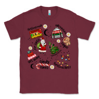 Burgundy Merry Christmas Classic Tee - MaliasSmallBusiness