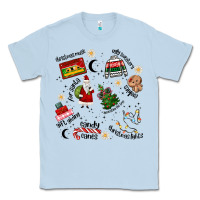 Dusty Blue Merry Christmas Classic Tee - MaliasSmallBusiness