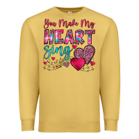 Antique Gold you make my heart sing Premium Sweatshirt - OliviaCreatesArt