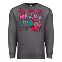 Charcoal Heather you make my heart sing Premium Sweatshirt - OliviaCreatesArt
