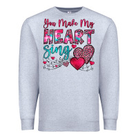 Heather Grey you make my heart sing Premium Sweatshirt - OliviaCreatesArt