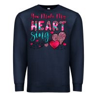 Navy you make my heart sing Premium Sweatshirt - OliviaCreatesArt