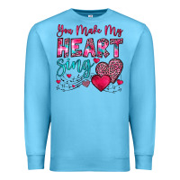 Ocean Blue you make my heart sing Premium Sweatshirt - OliviaCreatesArt